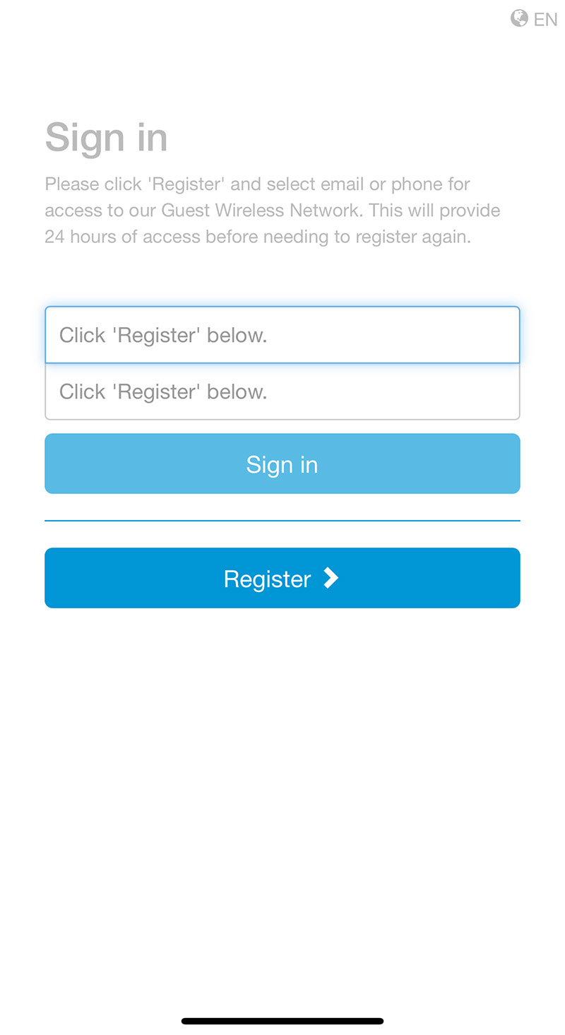 iOS Guest Logins